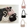 Fashionable Corduroy Crossbody Bag 2024 Summer Trendy Shoulder Bag With Strawberry Pattern