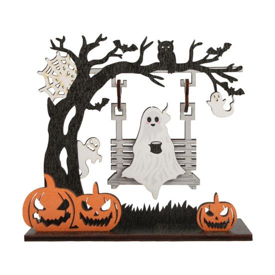 Halloween Wooden Table Decor Pumpkin Alphabet Letter 3D Printed Skull Decoration Creative Cartoon A