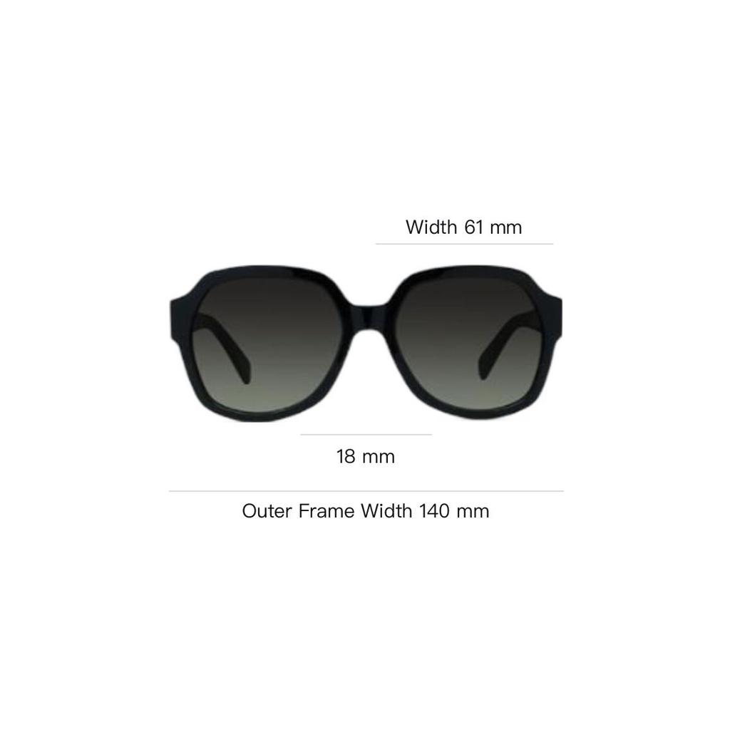 Celine Irregular Shaped Frame Sunglasses Women Sunglasses Black CL40189I-01F