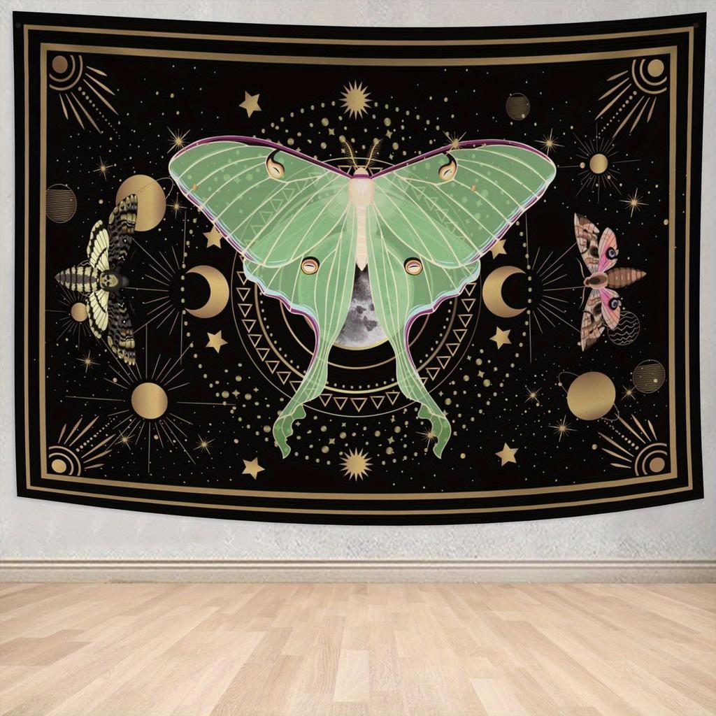 Bohemian Butterfly Moon Aesthetic Home Decor Tapestry Beach Towel Yoga Mat Blanket Table Cloth Tapestry Wall Hanging Tapestry