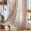 Finished Curtains Small Fresh Cotton And Linen Printing Multi-Bedroom Small Window Semi-Blackout Bay Window Decoration