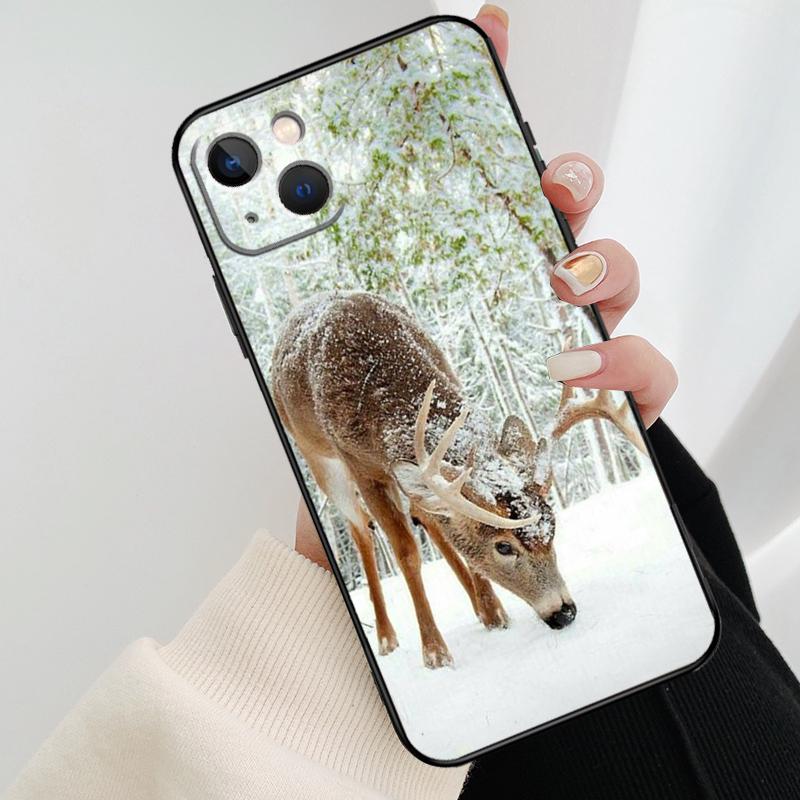 Deer Reindeer Animal Phone Case For iPhone 17 Pro Max 15 14 13 11 12 16 Pro Max mini 15 16 Plus 16e 17 Air Cover