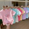 Casual T-shirt met Korte Mouwen voor Meisjes - Zomer Kinder Schattig Katoenen Top met Ronde Hals