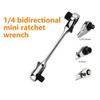 1/4Inch Mini Ratchet Wrench 72 Tooth With Double Drive Heads For Tight Space Alloy Steel Construction 99mm