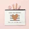 Thank You for Caring for Me As A Nanny French Print Cosmetic Bag Travel Toiletry Organizer Bags Women Makeup Bag Gift for Nounou