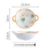 Zhis Nordyckie Ceramiczne ZhiQiu Miski do zupy z dwoma uchwytami