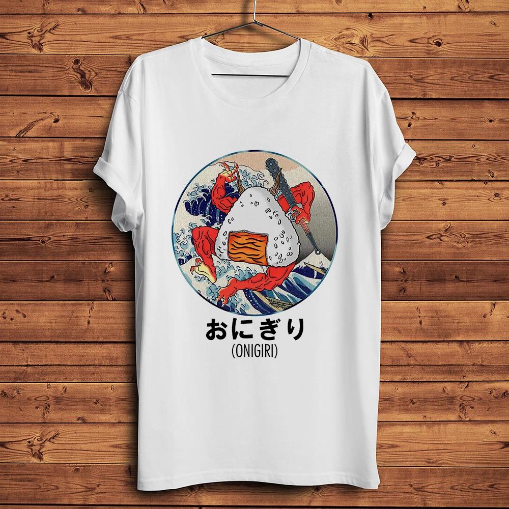 Sushi Onigiri Kaiju Funny Ukiyoe Style Anime Tshirt UnisexWhite Homme Casual TShirtUnisex Unisexga Tee Streetwearbreathable Print S