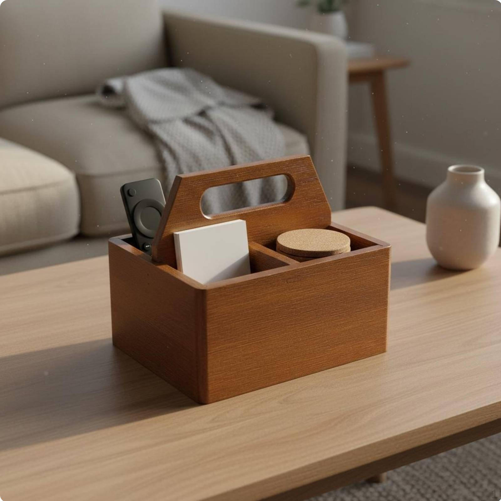 MultiCompartment Storage Box Portable Handle Cosmetic Holder Space Saving
