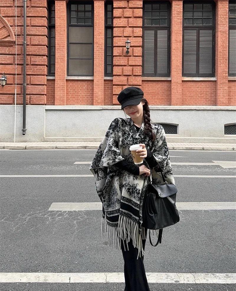 Maillard Women's High-End Versatile Double-Sided Shawl Scarf - Casual Fashion & Office Blanket