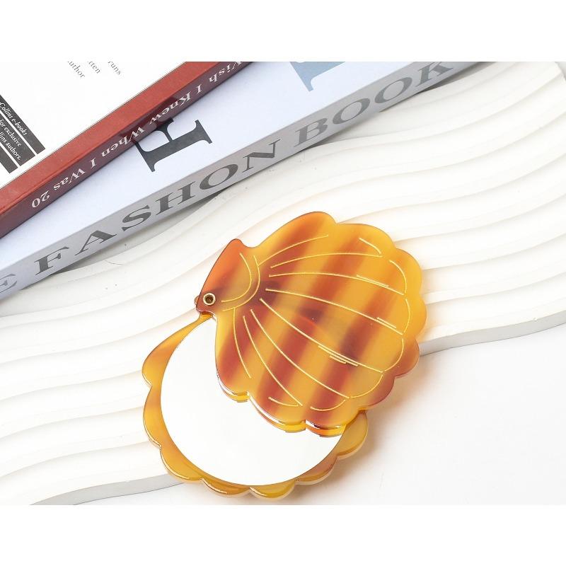 Acetate shell mirror European and American advanced carry-on mirror small fresh temperament