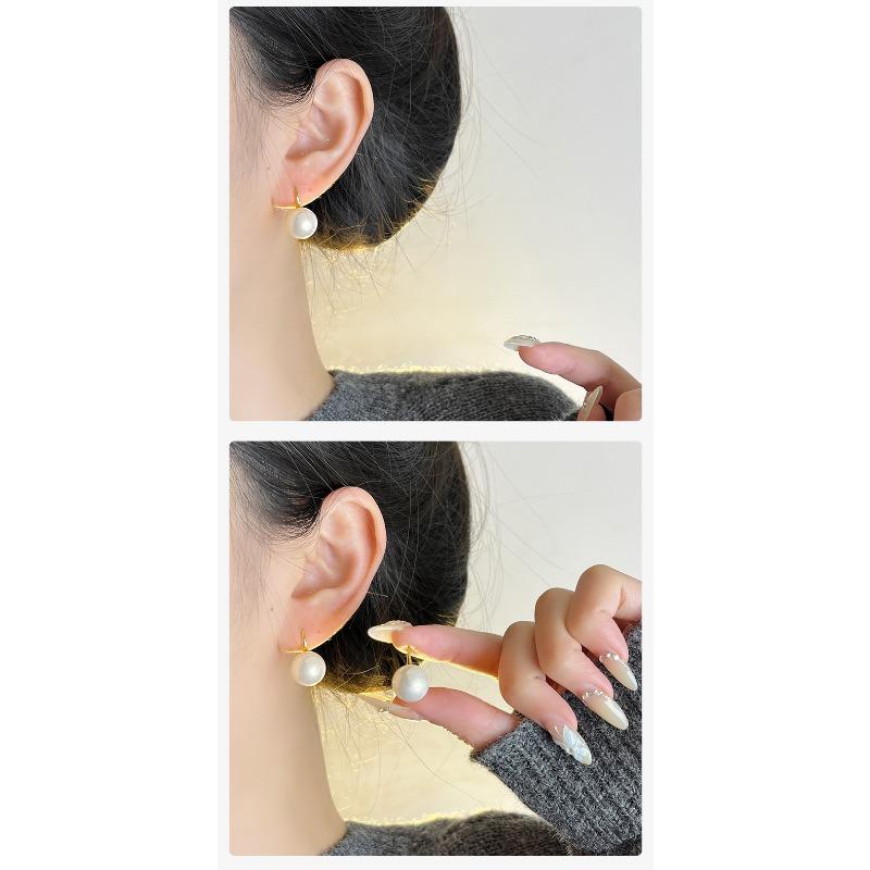 Women Light Luxury Elegant Versatile Pearl Earrings Fashion Daily Jewelry