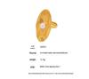 18K Gold Oval Mother-of-Pearl Fingerprint Ring for Women, Unique European and American Style