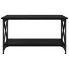 Coffee Table Black Oak Effect 80 x 45 x 45.5 cm Engineered Wood