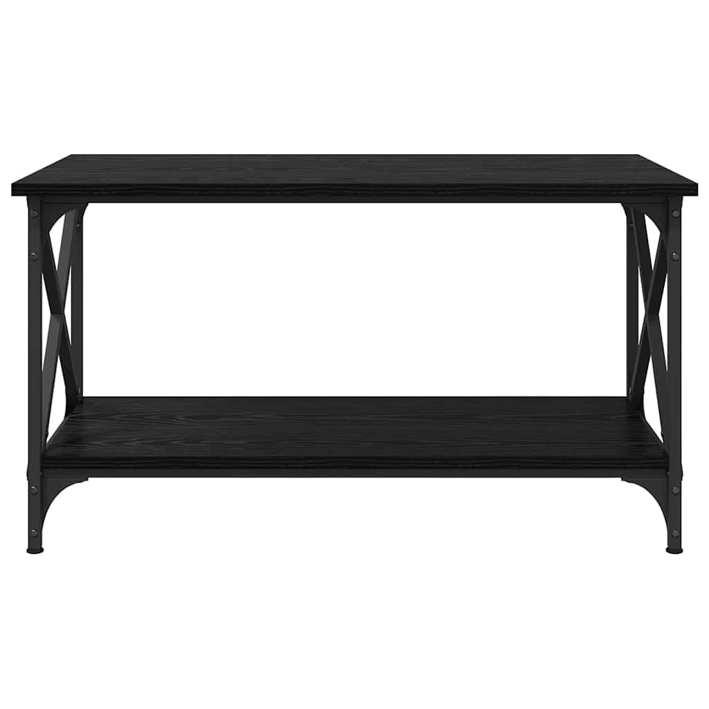 Coffee Table Black Oak Effect 80 x 45 x 45.5 cm Engineered Wood