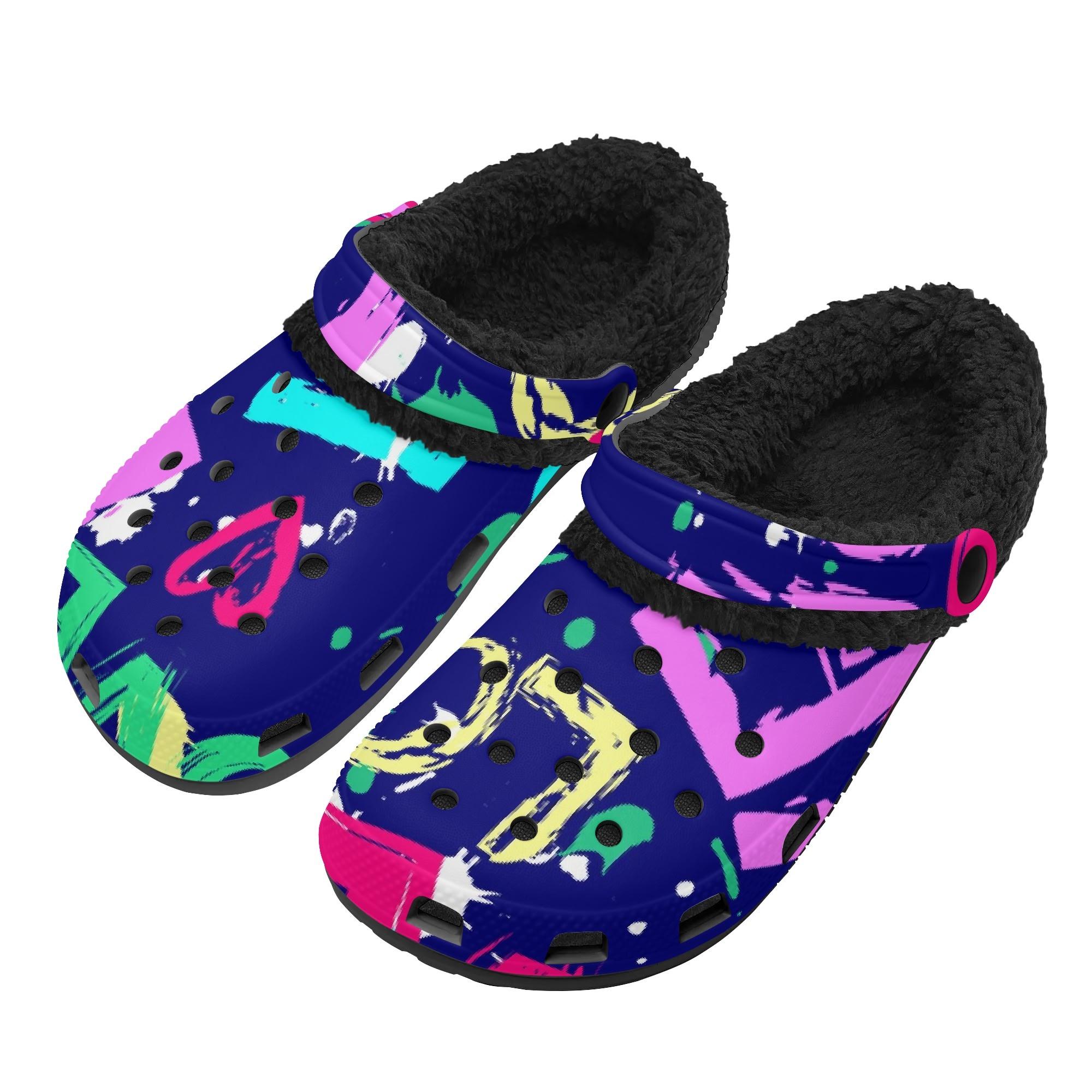 

1 пара зимних ЭВА сабо с меховой подкладкой для мужчин и женщин, теплые, на нескользящей подошве, удобная обувь, легкие, для повседневной носки в помещении и на улице 48 чёрный