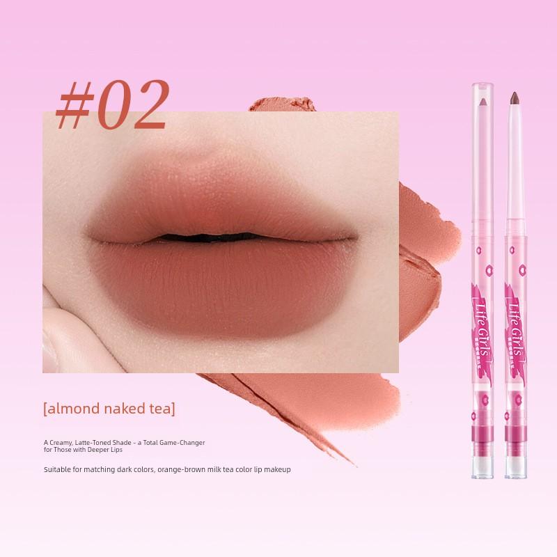 Three Uses In One! Nude Cinnamon Color Double-Ended Lip Liner for 3D Plump Lips, Super Versatile, 2025 New Model