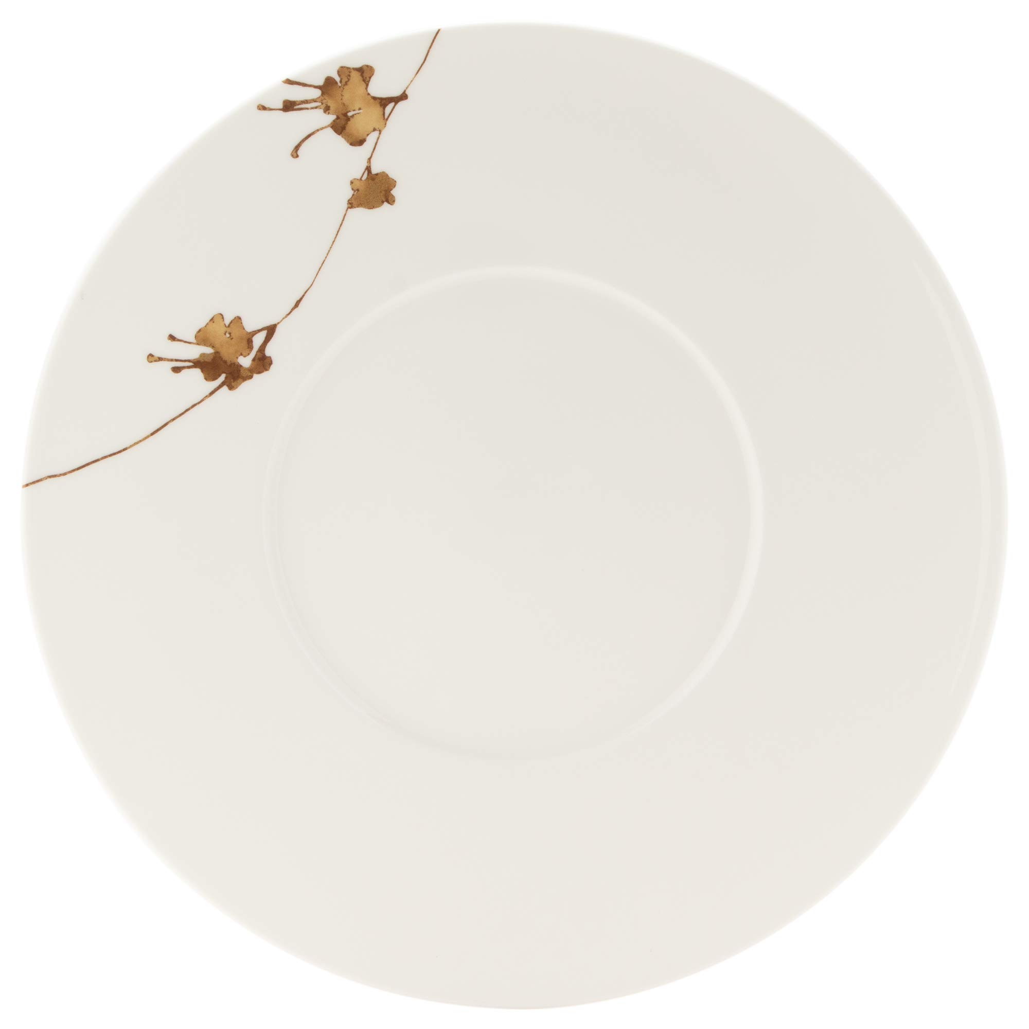 

NARUMI Plate, Gold Plant Design, 24cm Rim, Made in Japan, 51696-5665