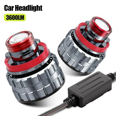 1 Piar 3600LM Žárovka do mlhového světla do auta Konvexní čočka LED čočka mlhového světla 6000K Vysoce jasná bílá Pro DC12V H7 H11 H8 H9 9005 HB3 9006