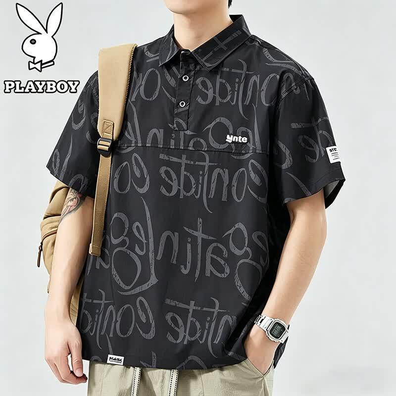 

Playboy Men s Short Sleeve Polo T-Shirt XL