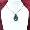 Labradorite Pendant Copper Wire Wrapped Pendant Handmade Designer Pendant Wire Wrap Gemstone Jewelry Flower Pendant Copper Jewelry For Gifts