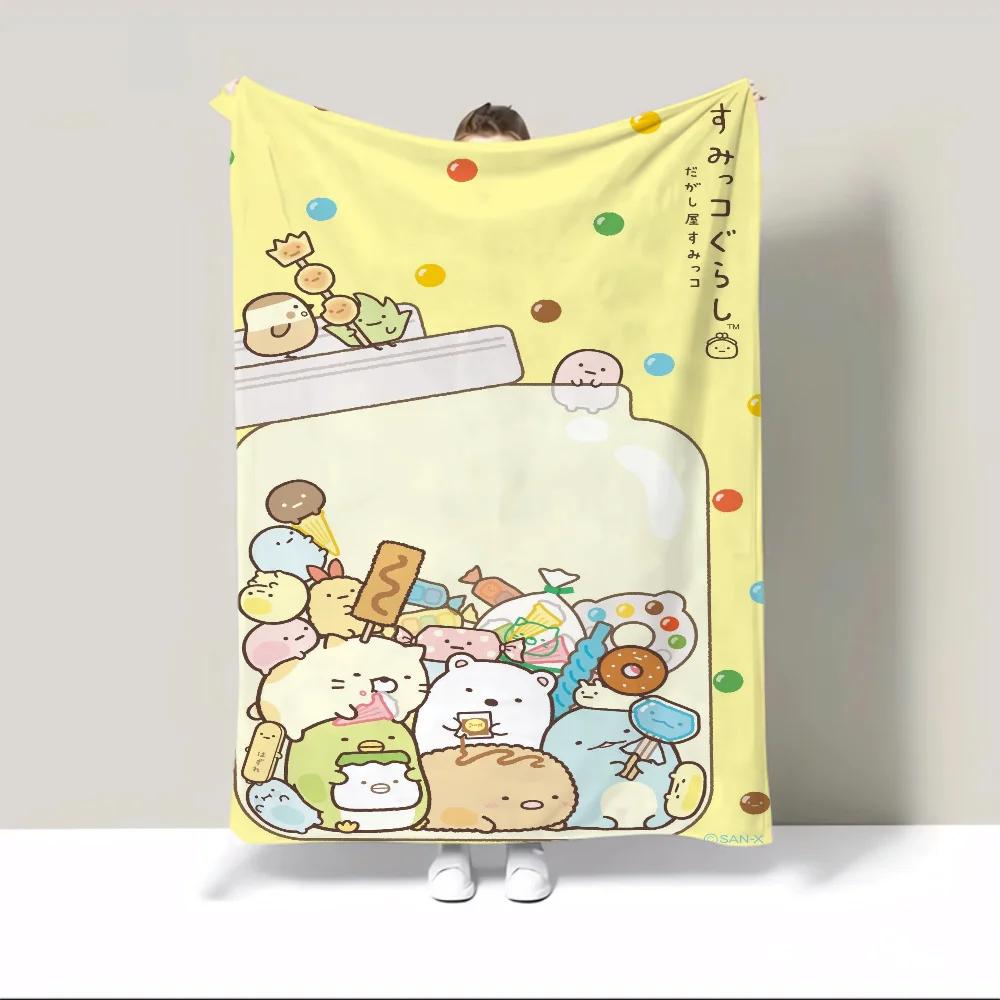 Sumikko Gurashi Mikrofiber Sengetøy Myke Fluffy Tepper og Pledd Tepper til Sofa Luksuriøst Dekorativt Teppe Seng Hjemmeinteriør