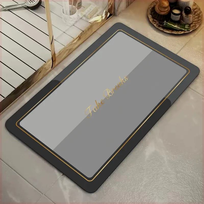 Bathroom Slip-resistant Mat Modern Minimalist Washroom Door Area Entry Foot Mat Diatom Mud Mat Durable Durable Useful