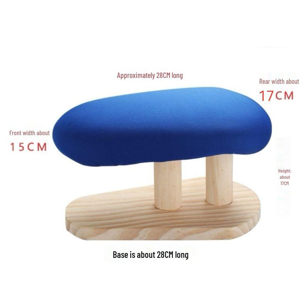 Compact Steaming Ironing Set: Round Stool, Board, Arm, Sleeve, Cage.