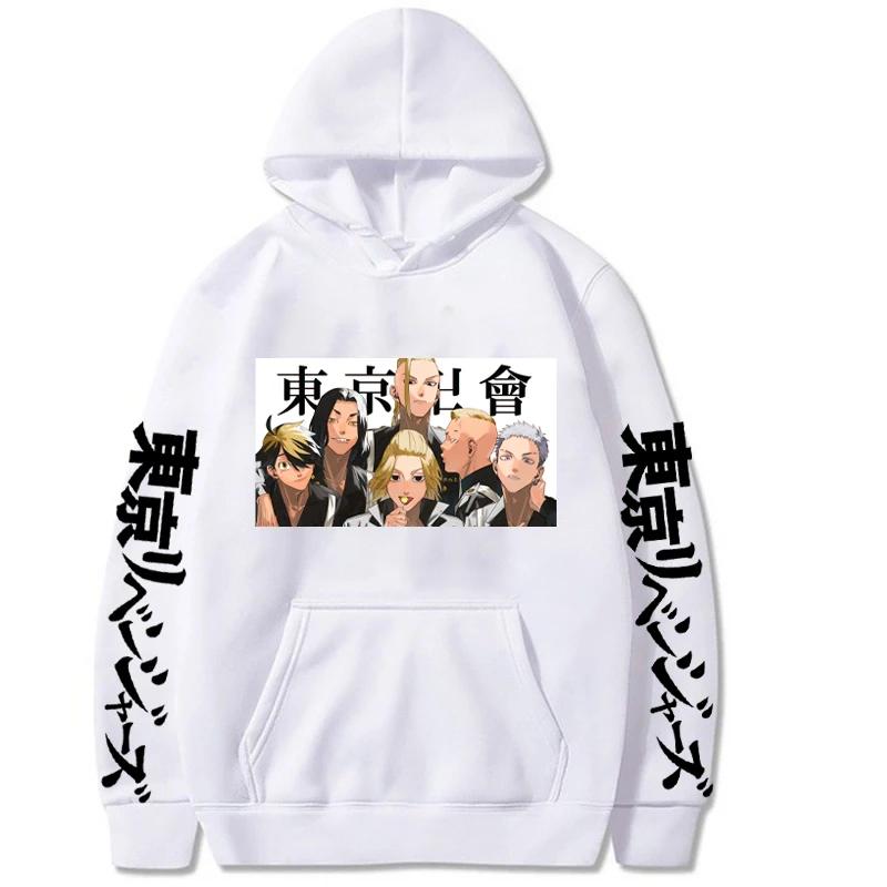 Anime Tokyo Revengers Mikey Printed Hooded Autumn Fleece Comfortable Hoodies Plus Size Sweatshirt Harajuku Streetwear