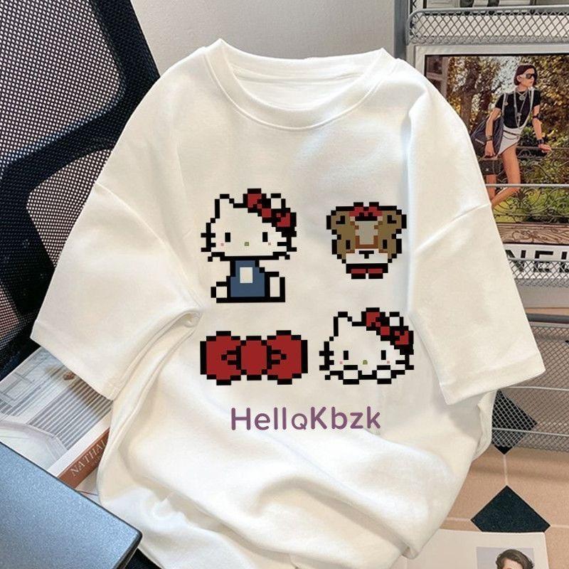 

2026 Kelly Cat Tshirt Summer Cotton Womens Comfortable HighWeight Tshirt S