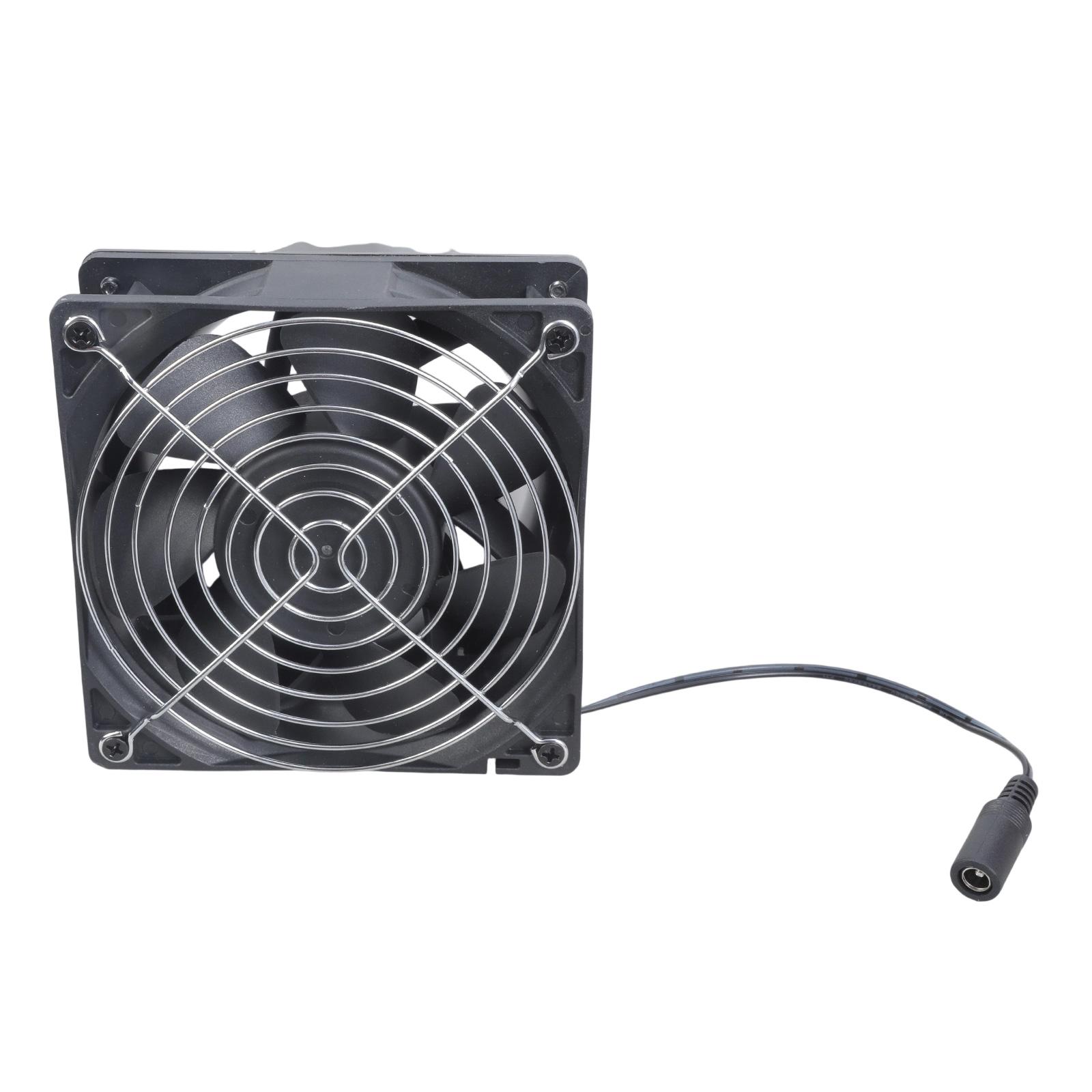 

High Airflows 120mm DC12V 6000RPM Exhaust Fan Double Ball Bearing For Ventilation Projects Soldering Fumes Extraction