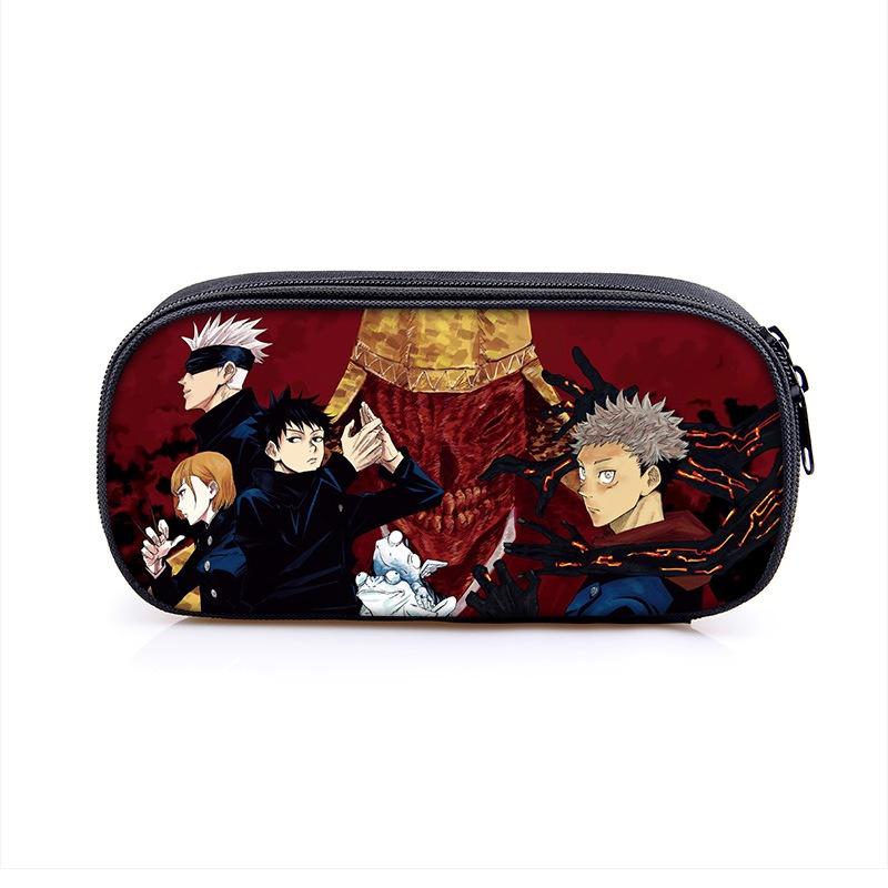 Jujutsu Kaisen Pencil Box With Large Capacity For Students And Makeup Essentials