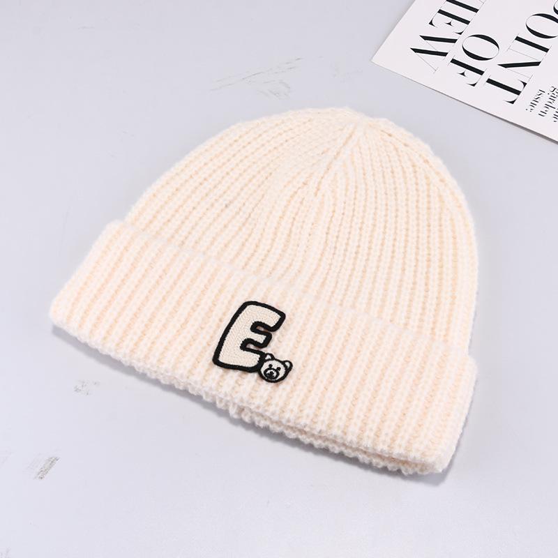 Versatile Face protecting Small Ear Protecting Hat Korean Version Dopamine Letters Warm Knitted Hat for Women