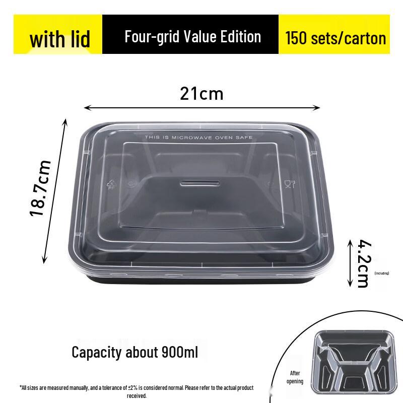 ZISIZ Disposable Plastic Meal Box