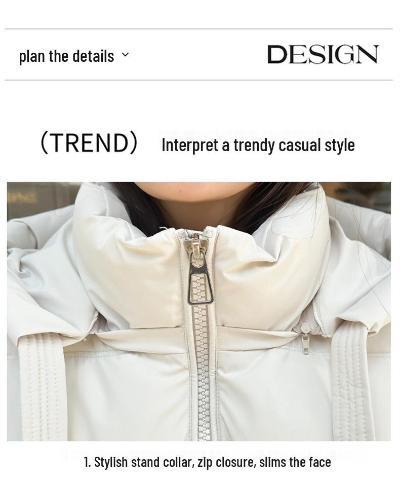 Korean Style Hooded Cropped Cotton Padded Jacket - Winter Outerwear for Short and Plus Size