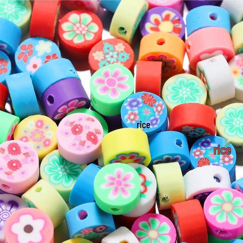 10mm Polymer Clay Beads - Fruit, Animal, Smiley Face Designs for DIY Jewelry Accessories