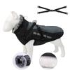 Warm Medium Big Dog Down Jacket with Fur Collar Winter Pet Clothes for Large Dogs Golden Resistant Labrado Coats ropa de perro