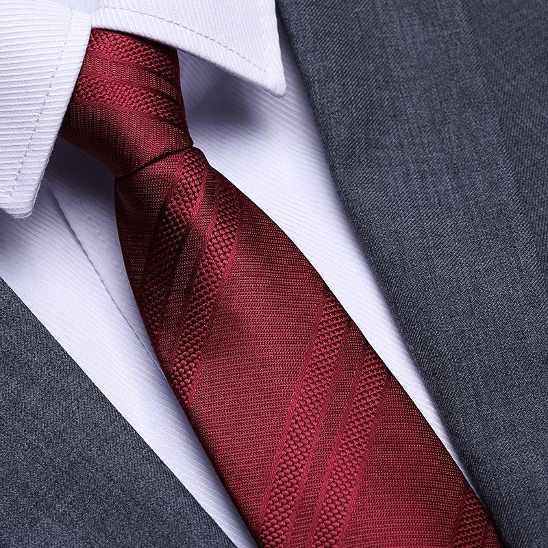 Married Men'S Red Zipper No-Tie Formal Tie Business Black Professional Groom Korean Version One-Pull Tie