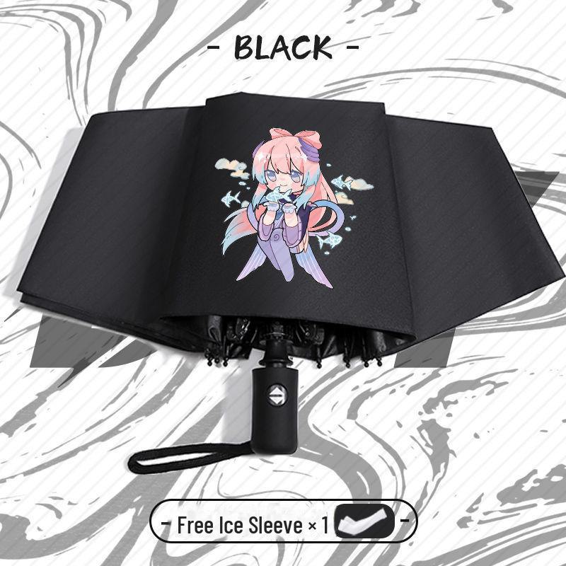 

Зонт Genshin Impact Automatic складной с защитой от ультрафиолета для учеников начальной школы - устойчив к ветру, подходит для использования в солнечную и дождливую погоду 105cm