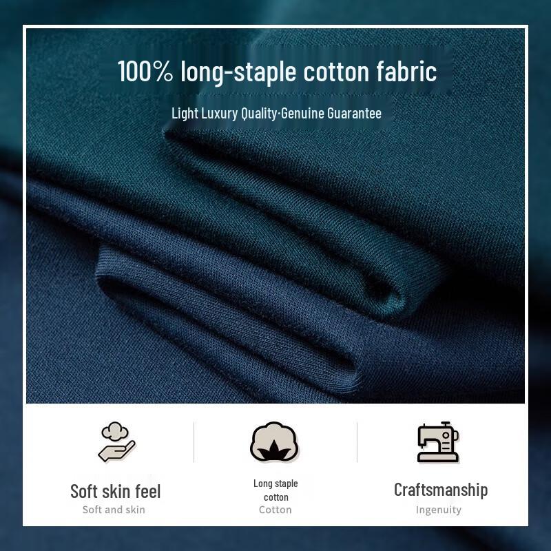 MONTAGUT Men's Pure Cotton Long-Sleeve Lapel Polo Shirt