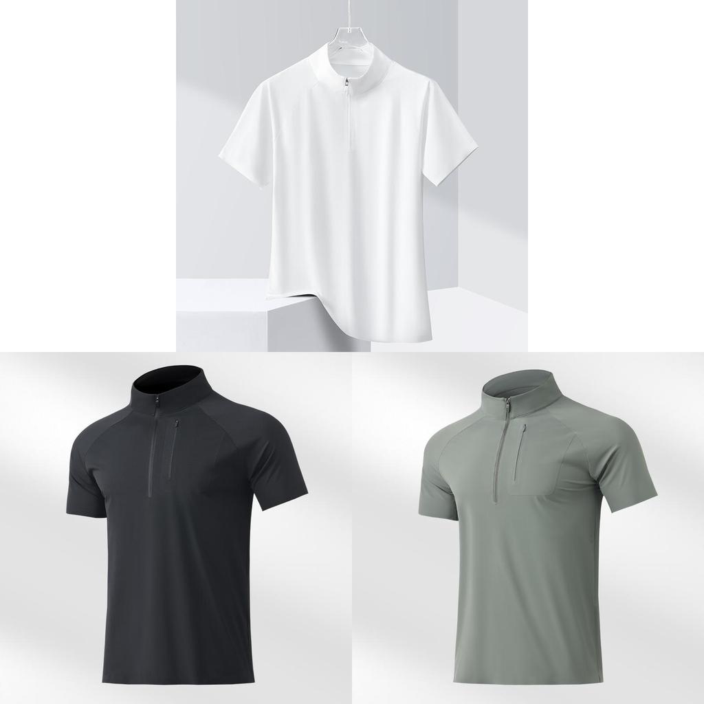 Polo Shirt Men Women Ice Silk Summer Breathable Sport Tshirt For Running And Cycling