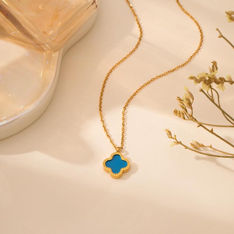 Gorąca Sprzedaż Naszyjnik Bransoletka Kolczyki Kwiat Koniczyny Trzyczęściowy Zestaw dla Kobiet