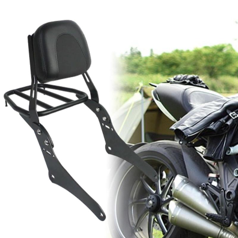 Motorcycle Sissy Bar Backrest, Passenger Backrest and Cargo Rack, Sturdy Rear