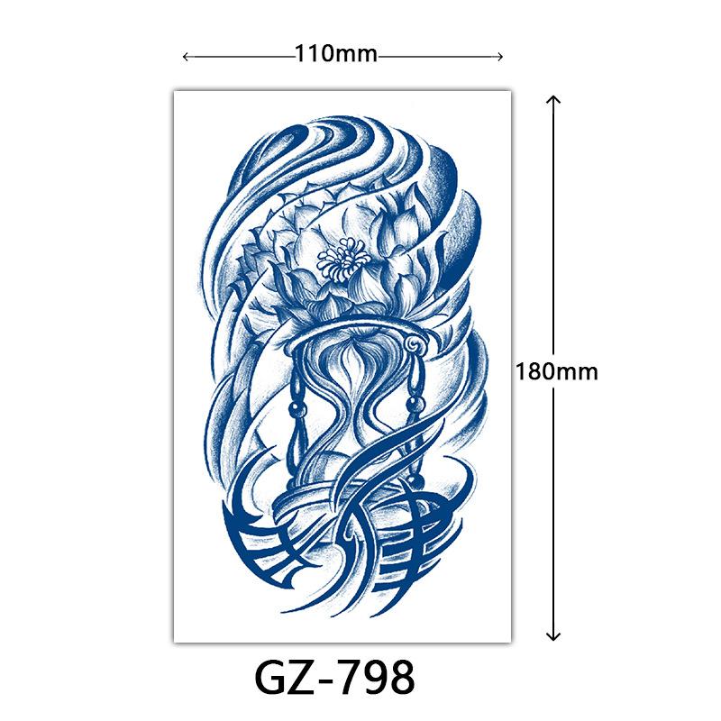 Tattoo-Aufkleber mit Fruchtsaft, Tattoo-Aufkleber mit Kräutern, semi-permanente Tattoo-Aufkleber mit englischen Buchstaben