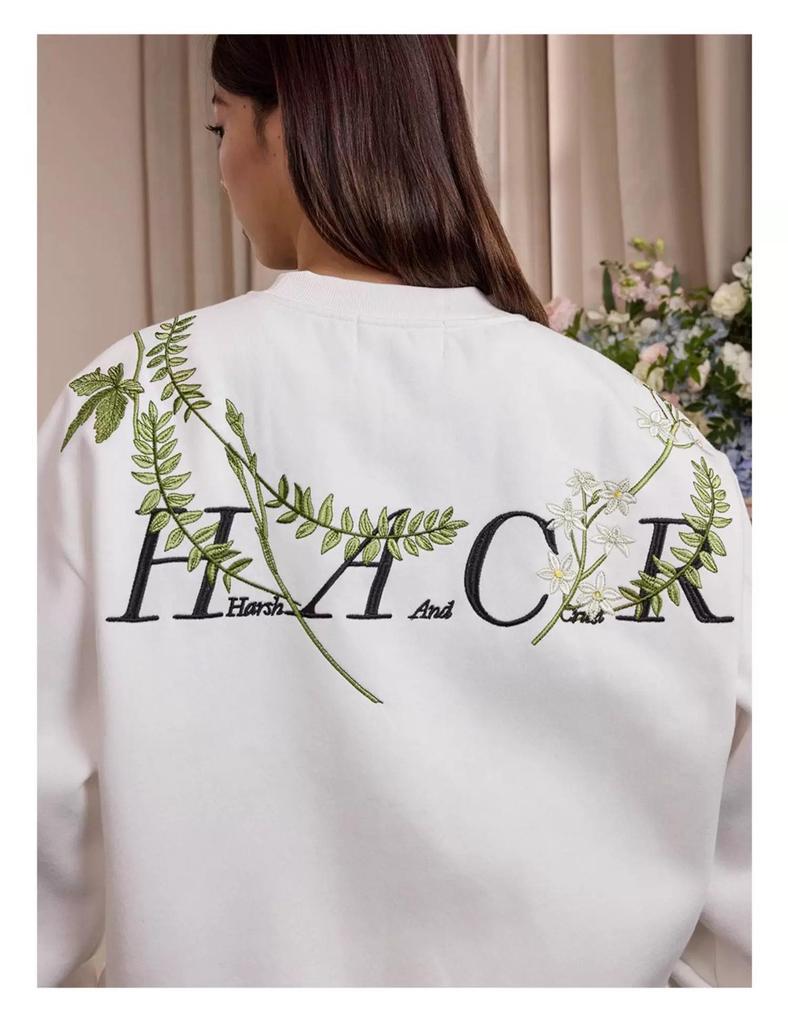 Guochao Men's Winter Velvet Embroidered Hoodie - New Chinese Style Harajuku Round Neck Top