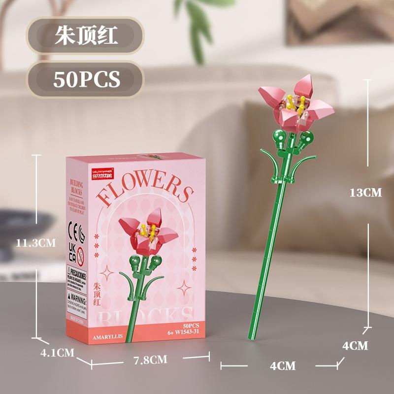 Bouquet Flower Mini Particle Blocks Flowers Model Micro Building Bricks Creative Desk Decor For Adults Toys for Children