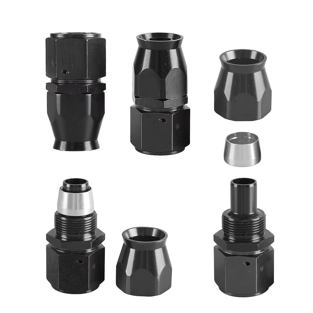 AN4/AN6/AN8/AN10/AN12 Oil Line Connector Aluminum Alloy Oil Hose End Adaptor AN Hose Fitting