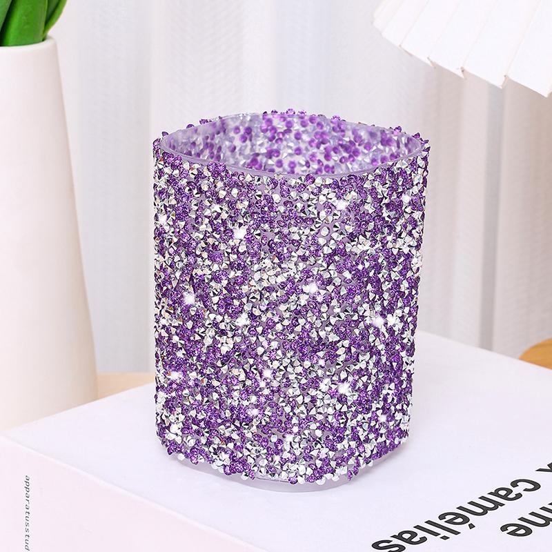 Fashion Women Sparkling Makeup Brush Bucket Cosmetic Storage Pen Box Makeup Brush Container Home Storage Box
