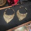 18K Cold Wind Sequined Spice Girl Earrings, Niche Design Sense, High Sense, European and American Sweet and Cool Wind Earrings