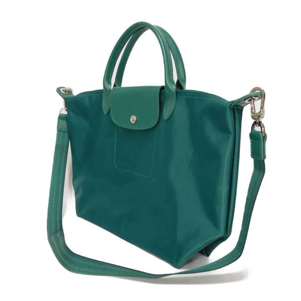 Used Le Pliage Energy Large Top Handle 2-Way Shoulder Bag (12768) Green (1515 578 033 7922) Emerald Unisex from Japan