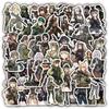 10/30/50pcs Cartoon Camouflage Female Soldier Stickers Cool Graffiti Decals Motorcycle Phone Helmet Bike Waterproof Sticker Pack